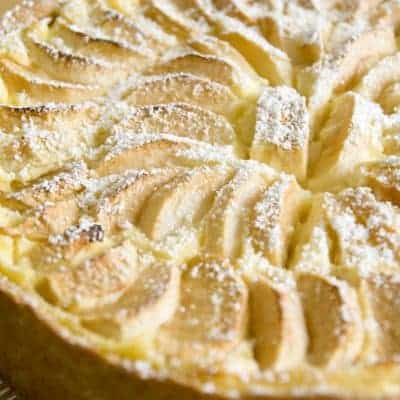 gesunde Rezepte Apfelkuchen mit Pudding und Schmand