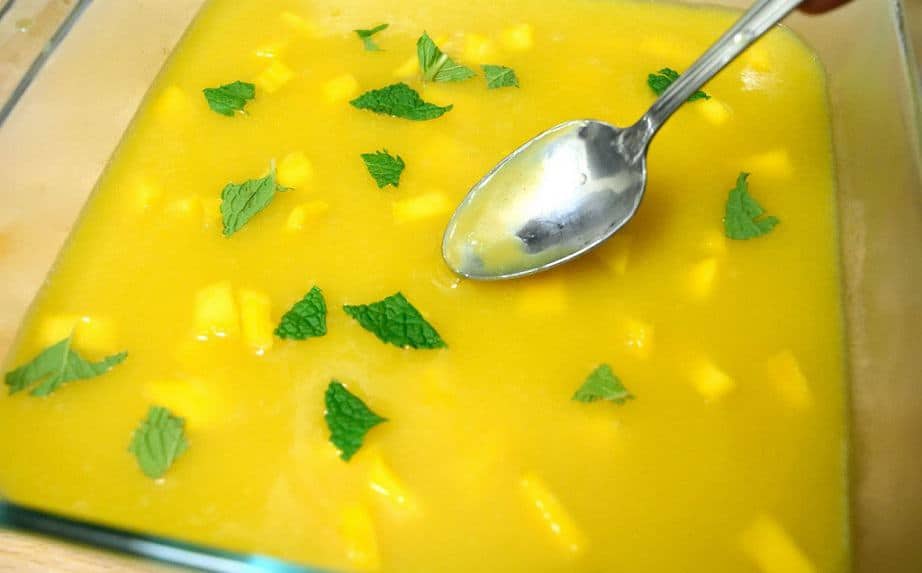 Agar Agar-Kokosnuss-Gelee mit Mango- genial 🍝 - Die Rezepte