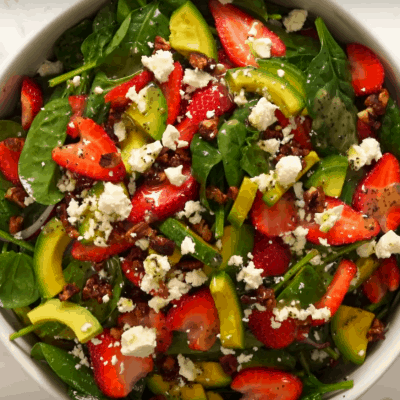 Spinat Rezepte, Spinat-Erdbeer-Salat