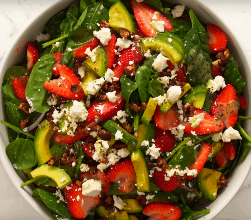 Spinat Rezepte: 20-Min-Erdbeer-Salat – toll