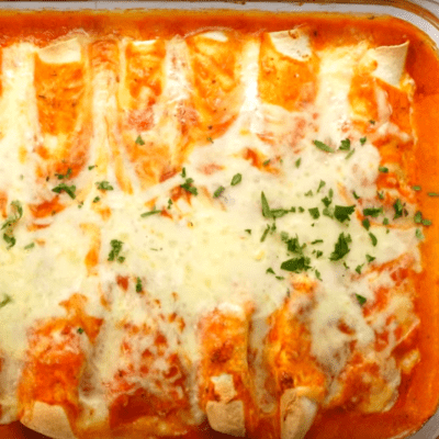 Rind-Enchiladas, fertiges Gericht