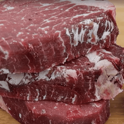 geschnittene Dry aged Steaks