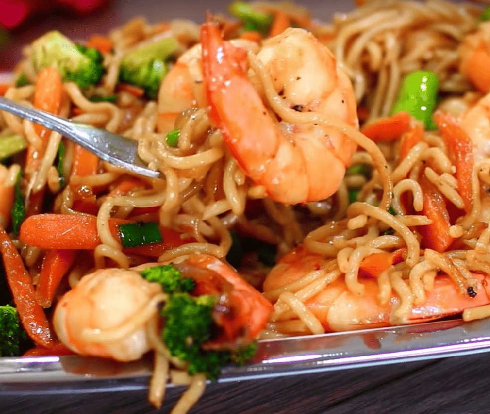 Shrimps-Gemüsepfanne: perfekt in 20 Min.